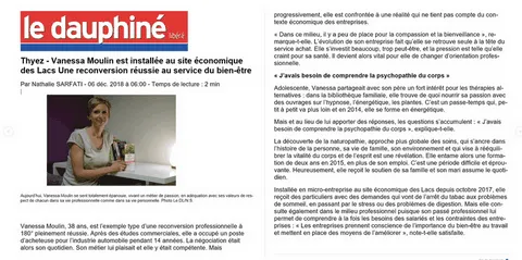 Thyez Une reconversion réussie au service du bien-être Thyez Une reconversion réussie au service du bien-être